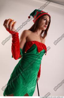 Veronika Elf Pose With Apple